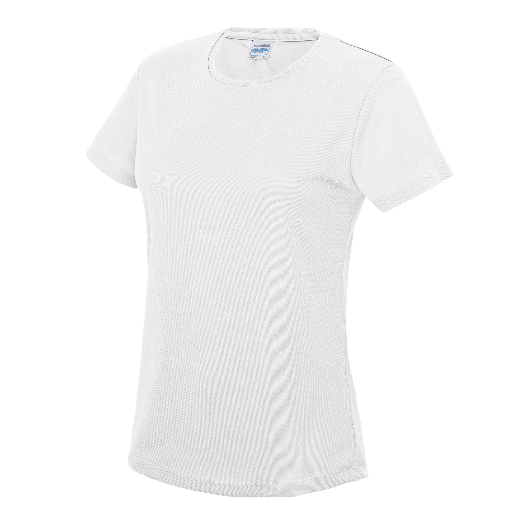 Just Cool Women's Arctic White Sports Plain-Coloured T-Shirt - White - XX-Large