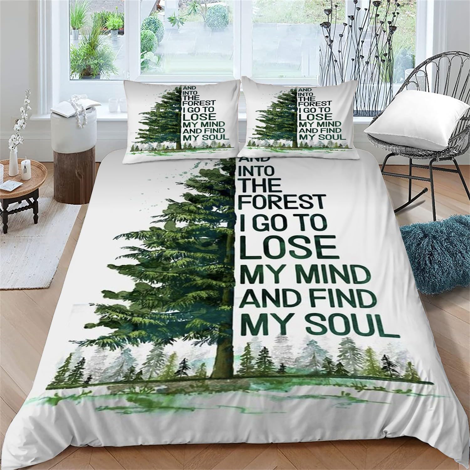 Housse de couette Noël 220x240 et 2 taies d'oreiller, le cadeau de lit idéal