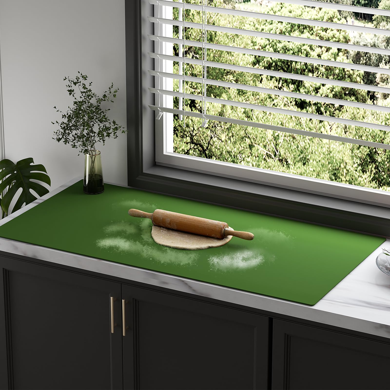 Tapis de table en silicone de qualité – 119,4 x 61 cm – Haute résistance à la chaleur (testé par des laboratoires de 250 °C), surface antidérapante et résistante à l'huile pour la pâtisserie et le