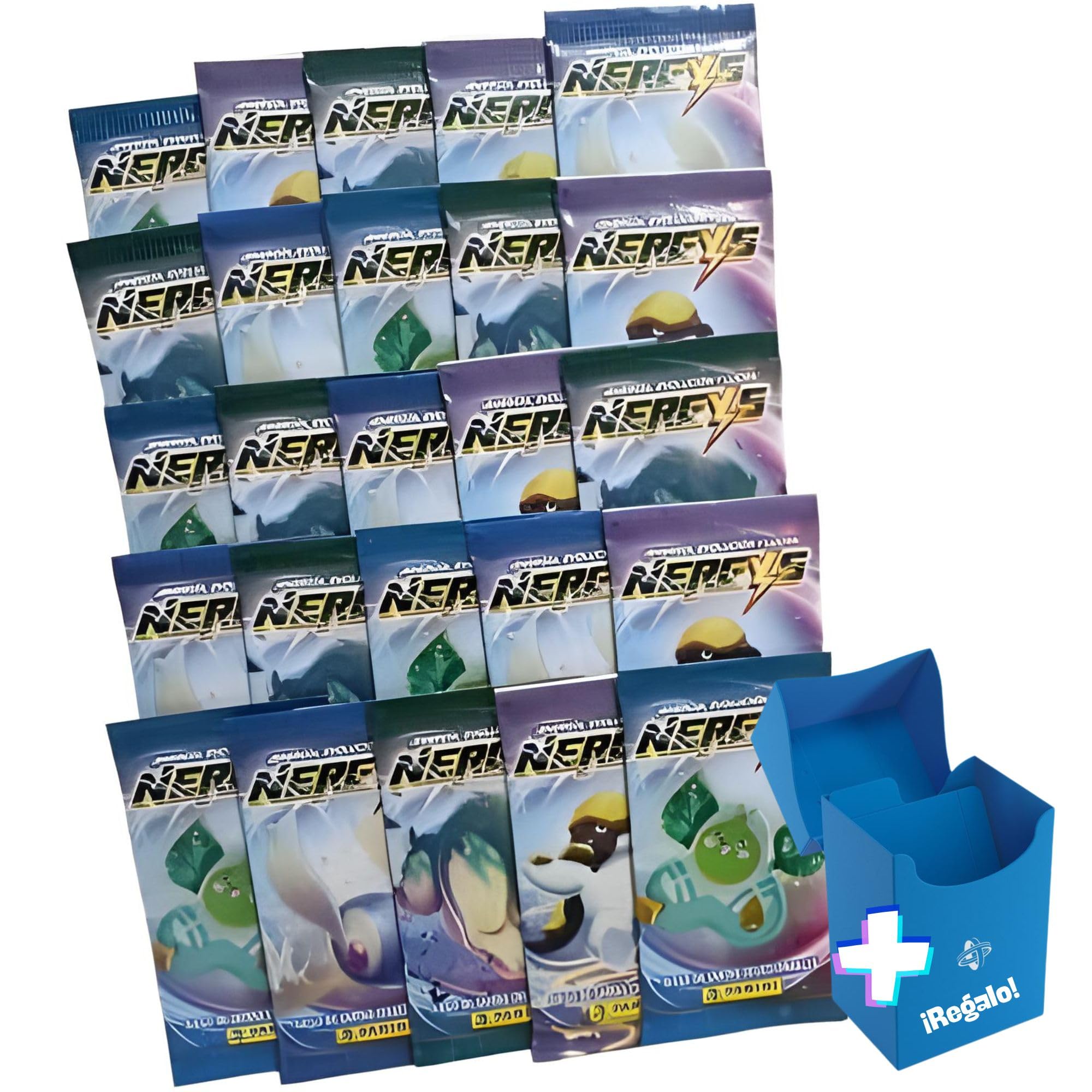 Panini Pack Cartas Nergys Diferentes Versiones para Coleccionistas y Aficionados de Cartas Exclusivas - Parecido a Pokemon y del Mismo Fabricante Que Cromos La Liga (25 Sobres)