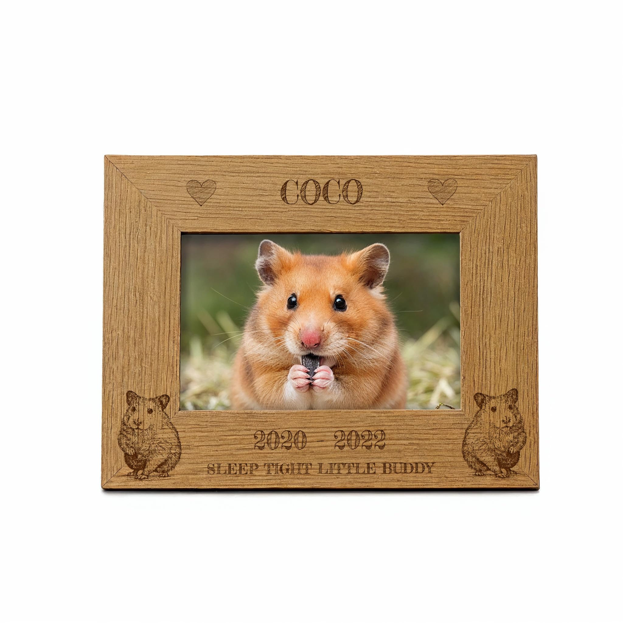Personalised Engraved Hamster Remembrance Memorial Photo Frame gift Keepsake 4x6 7x5 8x10 inch