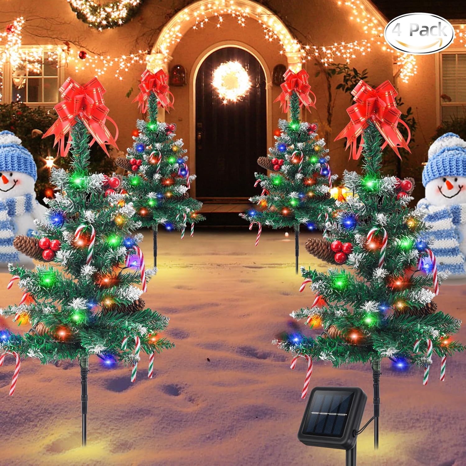 30in Solar Christmas Tree Pathway Light,Waterproof