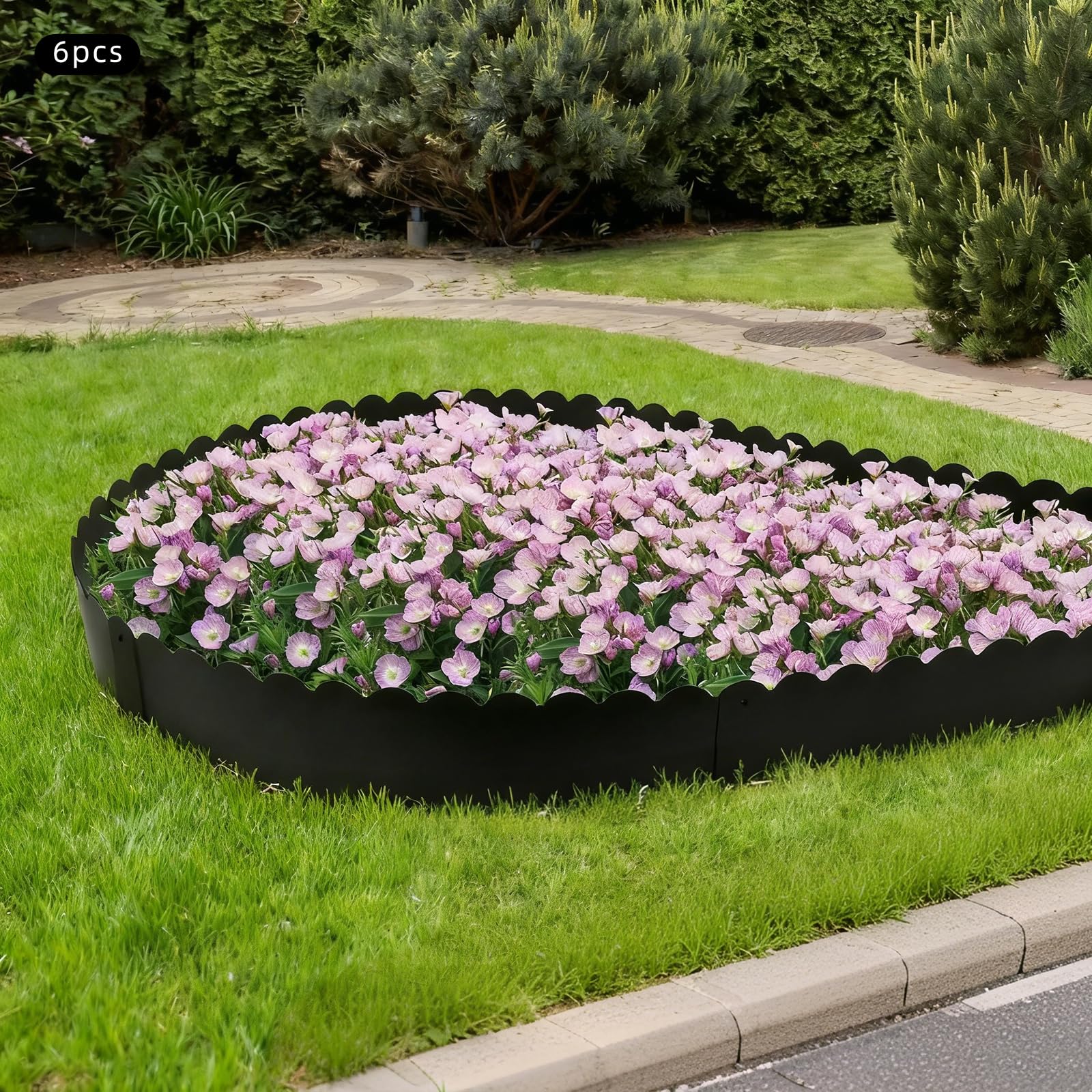 Bordure de jardin flexible en métal résistant aux intempéries 18 cm de