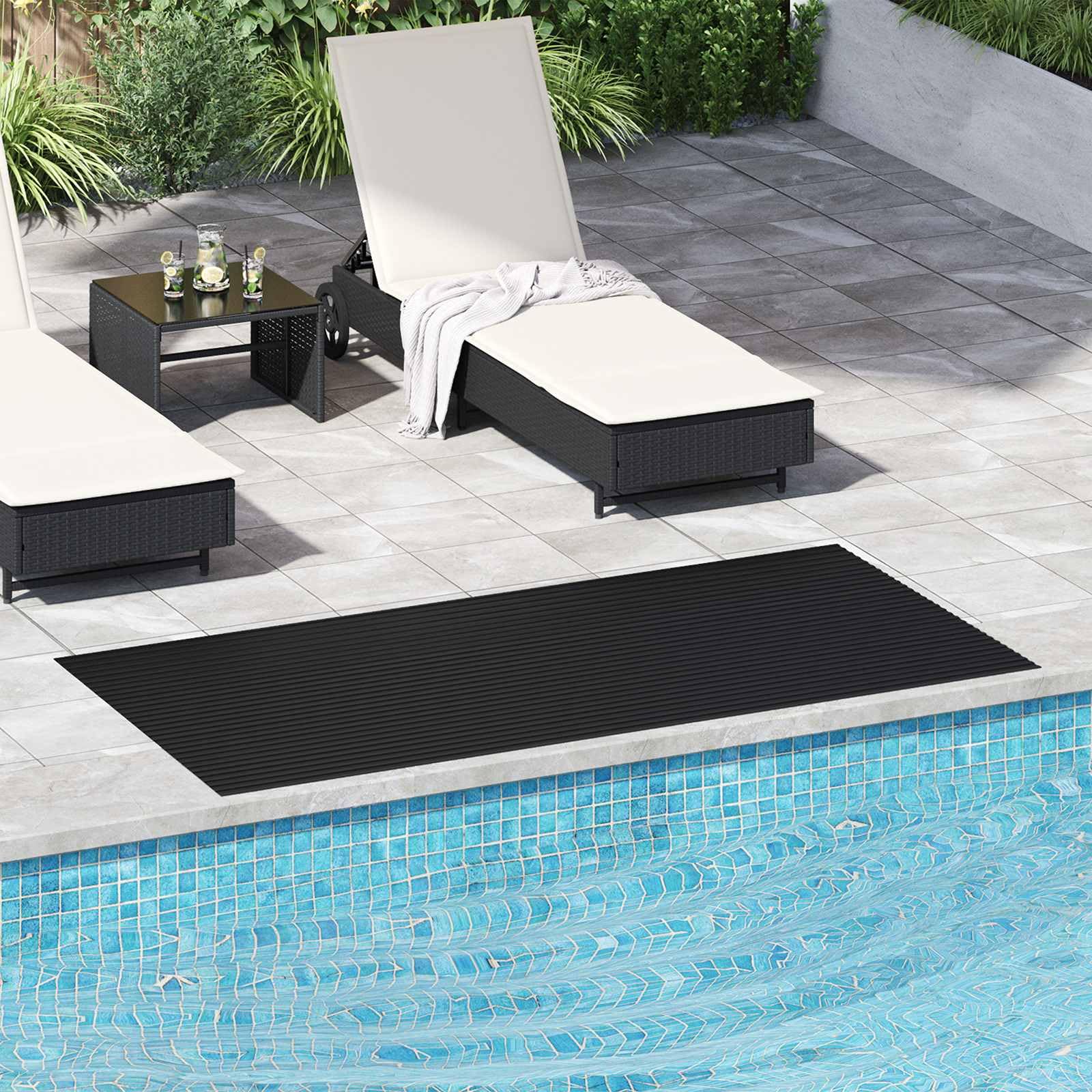 vidaXL Tapis de Sol Noir 1 x 2 m Caoutchouc, Tapis de Jardin, Sol en Caoutchouc Durable, extérieur antidérapant, Nettoyage Rapide, Sol Protecteur Polyvalent