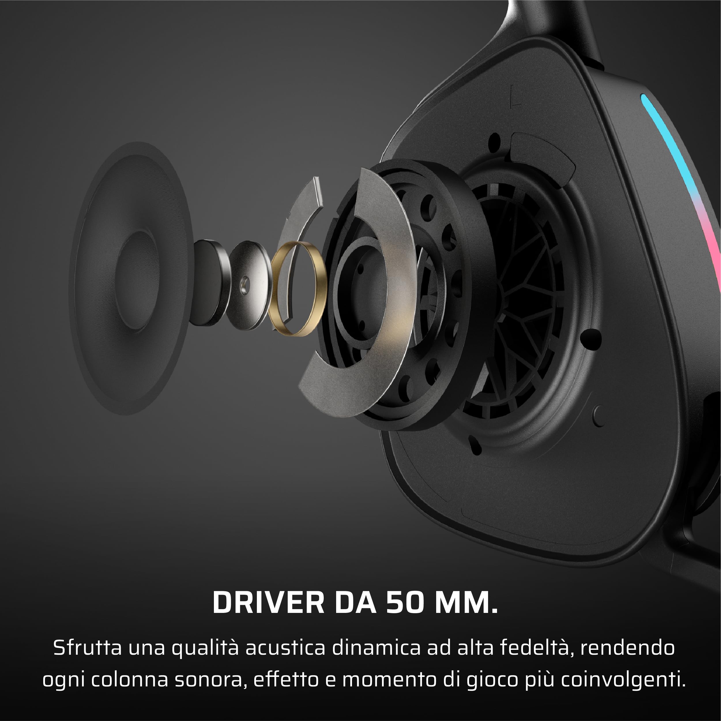 CORSAIR VOID v2 Cuffie da Gioco Wireless con Bluetooth per PC, PS5, PS4, Switch e Dispositivi Mobili – Dolby Atmos, Batteria da 70 Ore, Dual Wireless, Ricarica Rapida – Carbonio