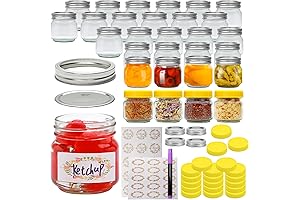 30 Pack 8oz Mason Jars with Lids, Half Pint Glass Canning Jars