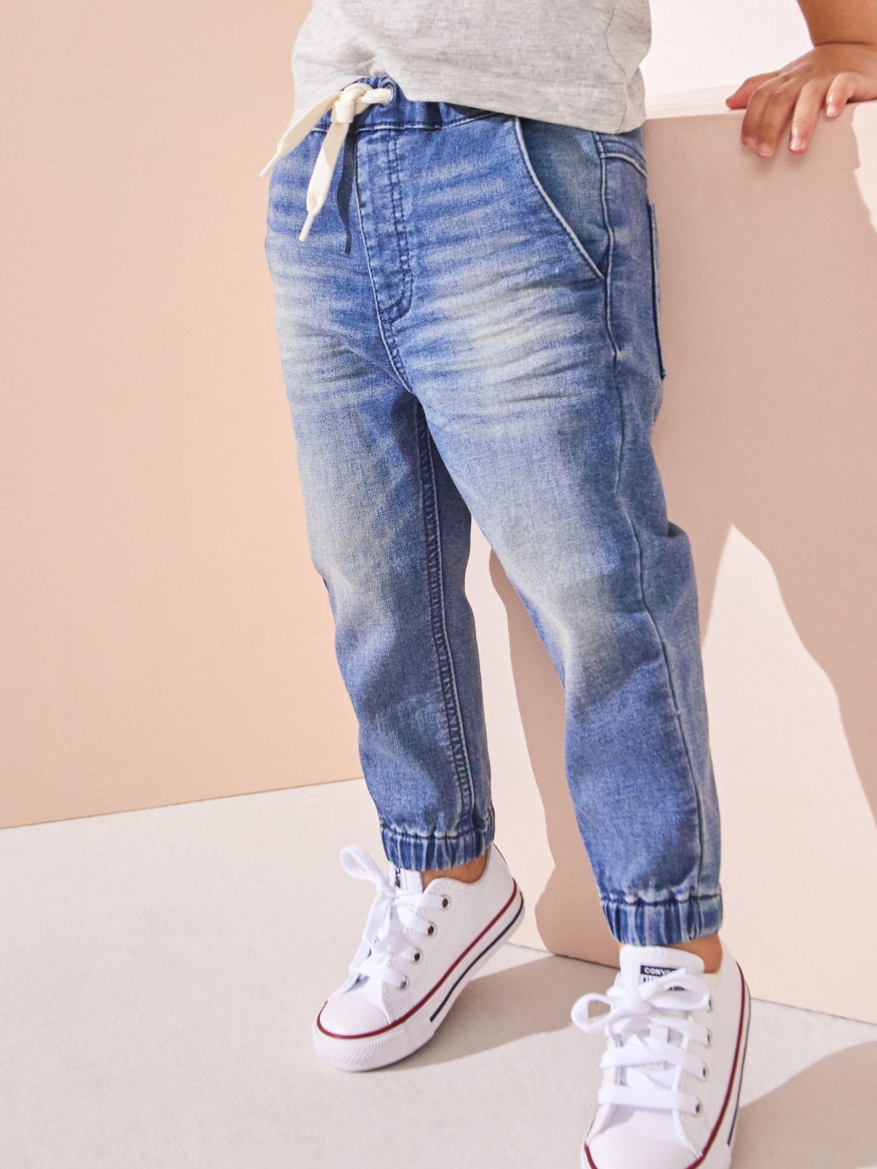 NEXT Ragazzo Jeans da Jogging Comodi ed Elasticizzati Blu Medio 12 Mesi-18 Mesi