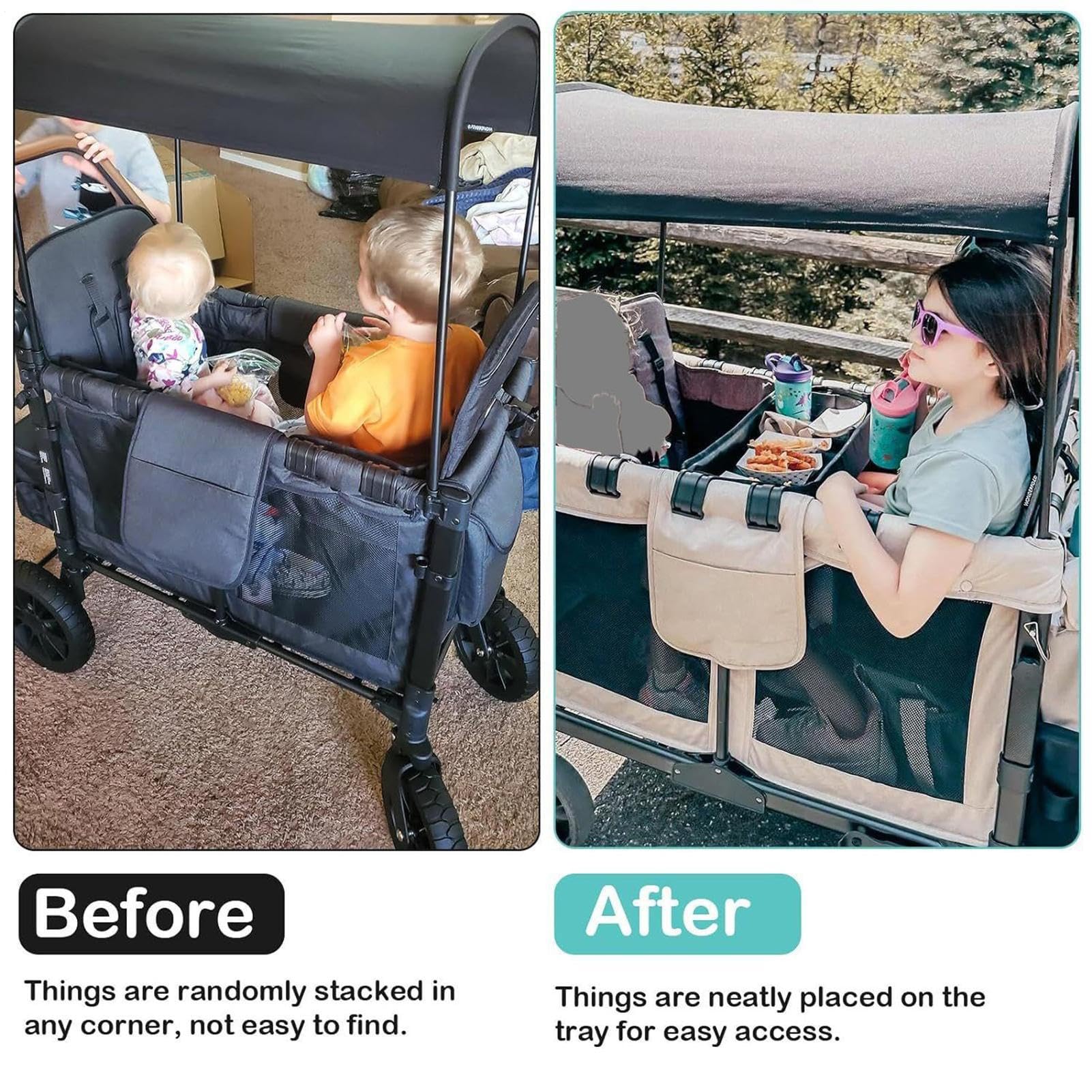 Accessoire De Plateau Goûter Pour Poussette Porte-Gobelet Antidérapant À