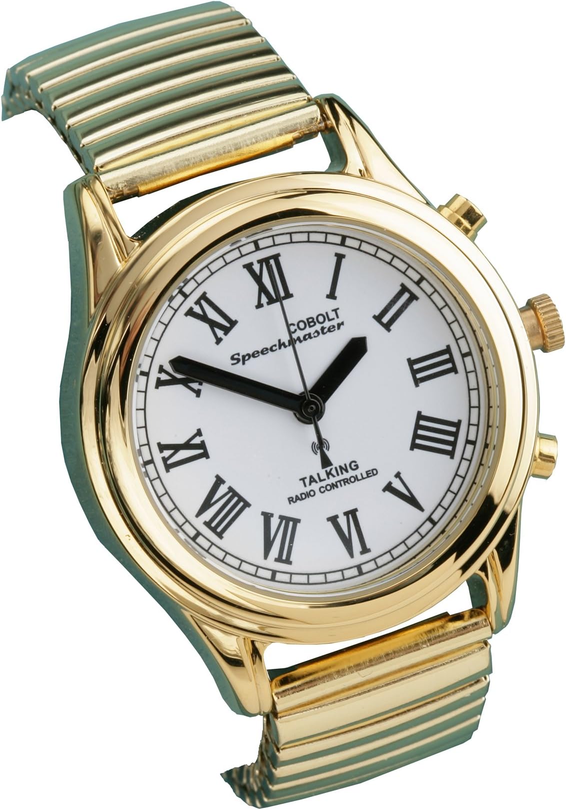 Cobolt Systems LtdW27 Ladies Gold Radio Con Talking Watch with Leather Strap (As photo but with black leather strap)