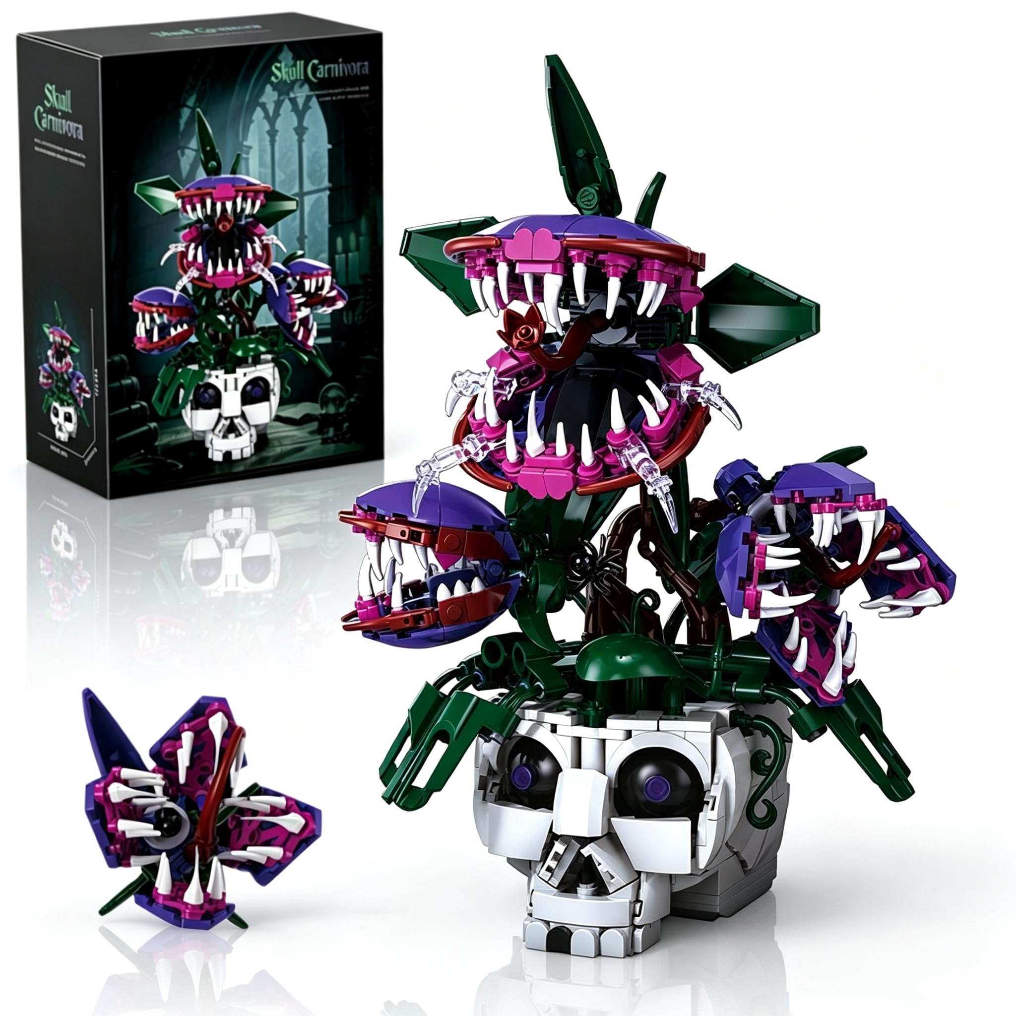 Audrey II Piranha Plant Flower Building Set, Horrors Piranha Flower Brick