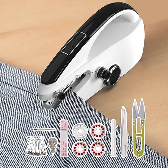 Handheld Sewing Machine, Portable, Mini Sewing Machine, Easy to Use, Fast Sewing Speed, Suitable for Sewing Clothes, Fabric, DIY Home Machine for Beginners. Black