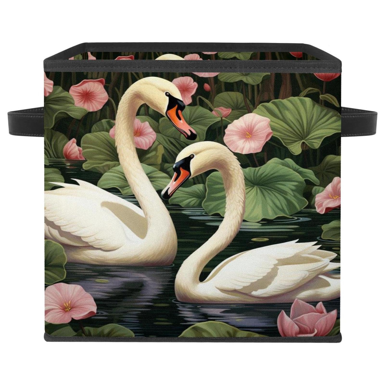 Grande boîte de rangement cygne et tissu Oxford haute résistance