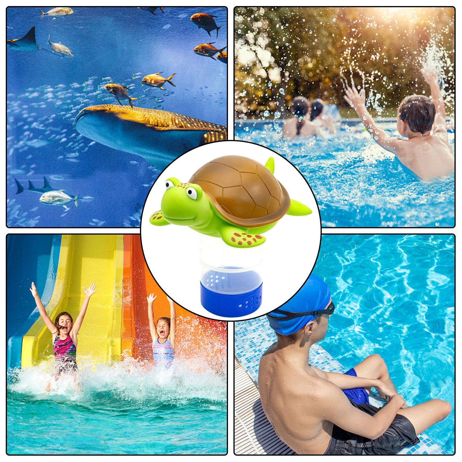 Pool-Chlordosierschwimmer In Tierform – Für 3-Zoll-Tabletten, Mit Verstellbarer Abdeckung, 23,7x18x15 Cm