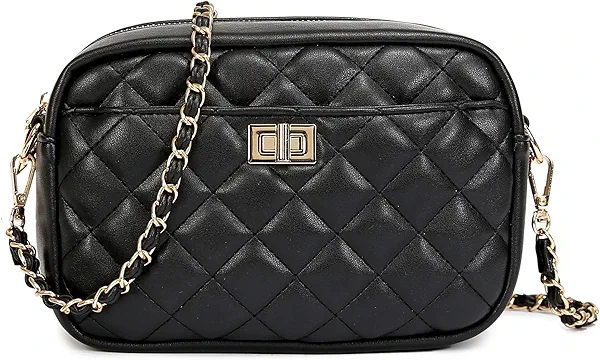 DIVCIDLC Small Crossbody Bag with Wide Guitar Strap Camera Purse Shoulder Handbag Satchel