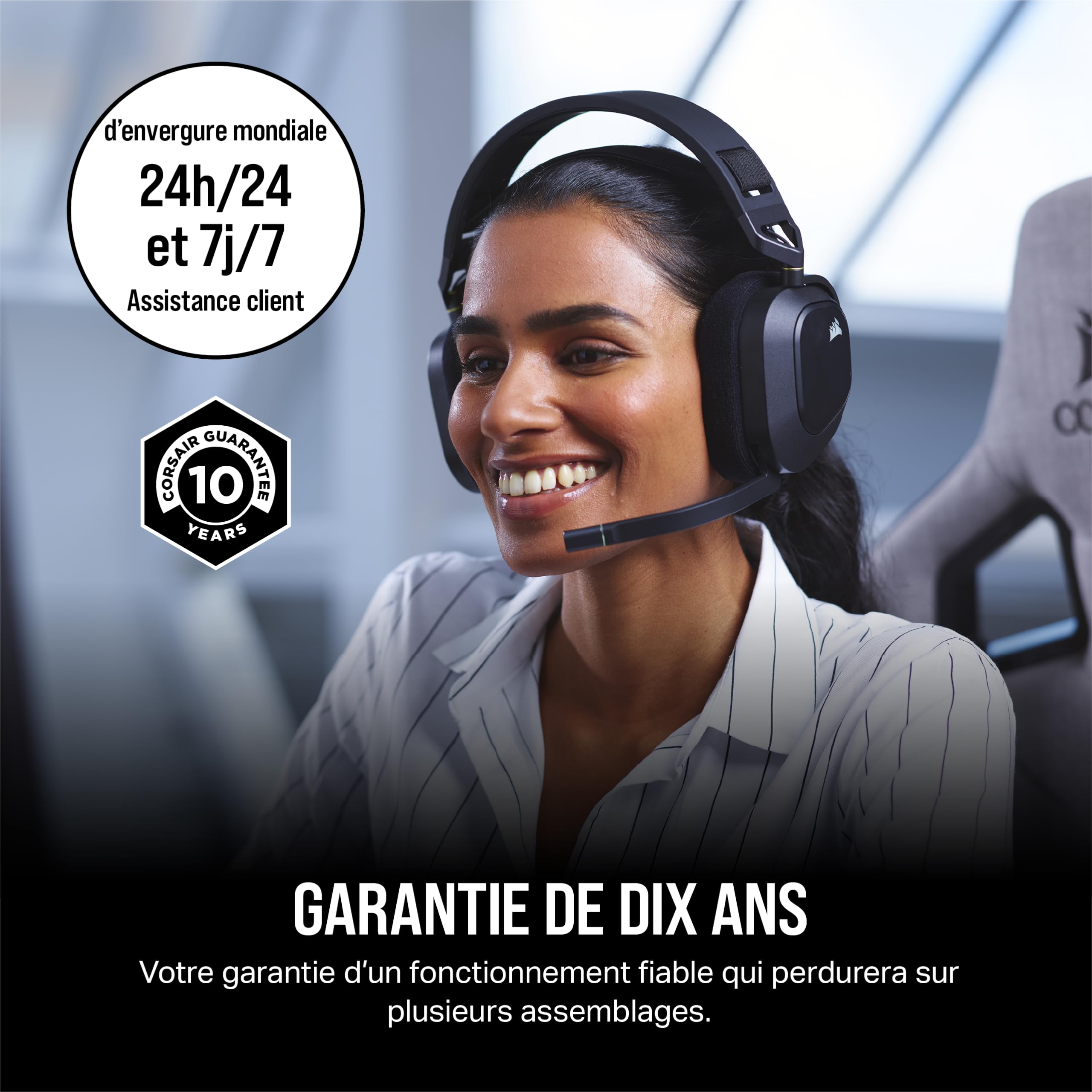 Corsair RM850x SHIFT Alimentation ATX Entièrement Modulaire - Interface Latérale Modulaire - Compliant ATX 3.1 & PCIe 5.1 - Condensateurs Évalués à 105°C - Efficacité 80 PLUS Gold - Blanc