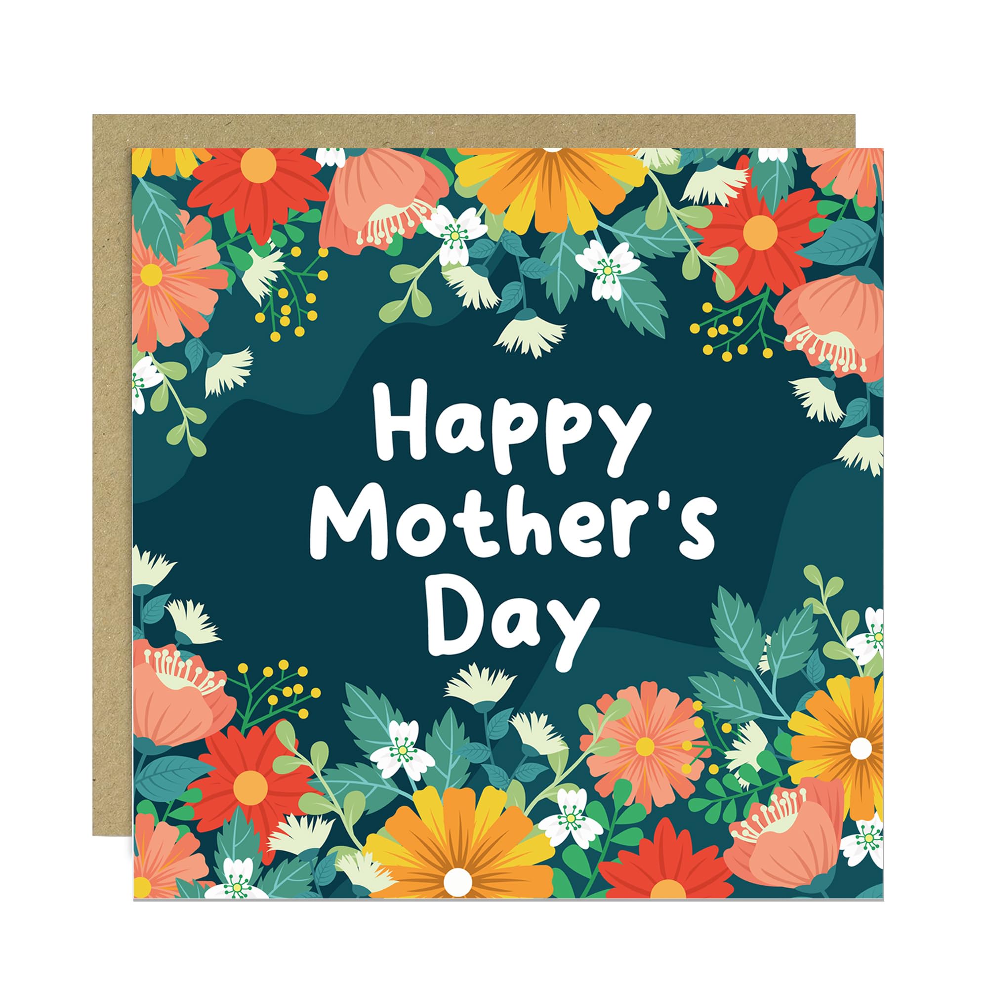 RED OCEAN Mothers Day Card For Mum, Mothers Day Card, Handmade for Mum, Nanny, Nan Grandma, or Mother- in- Law, Floral, Her