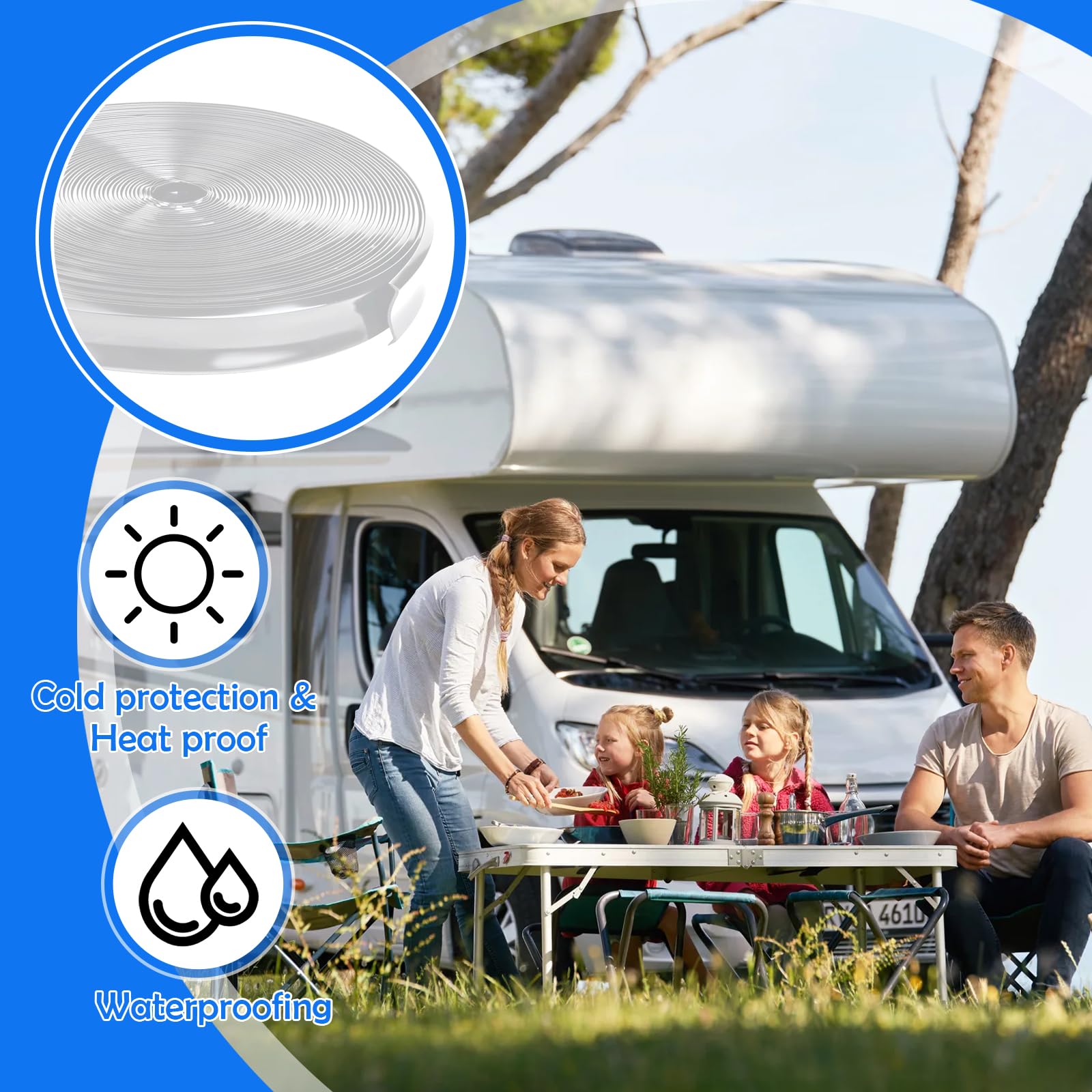 RV Designer 3/4 Inch Wide Vinyl Trim Insert for RVs - Flexible Molding, Exterior Use, and RV Designer 3/4 Inch Wide Vinyl Trim Insert for RVs - Flexible Molding, Exterior Use, and