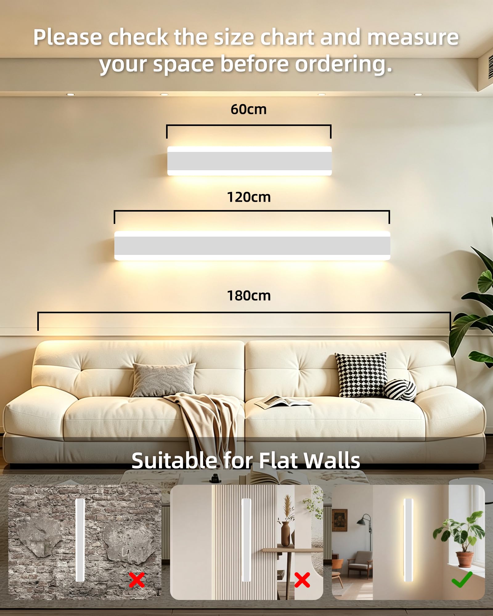 LED Wandleuchte LED Innen Moderne,Wandlampe LED mit Fernbedienung