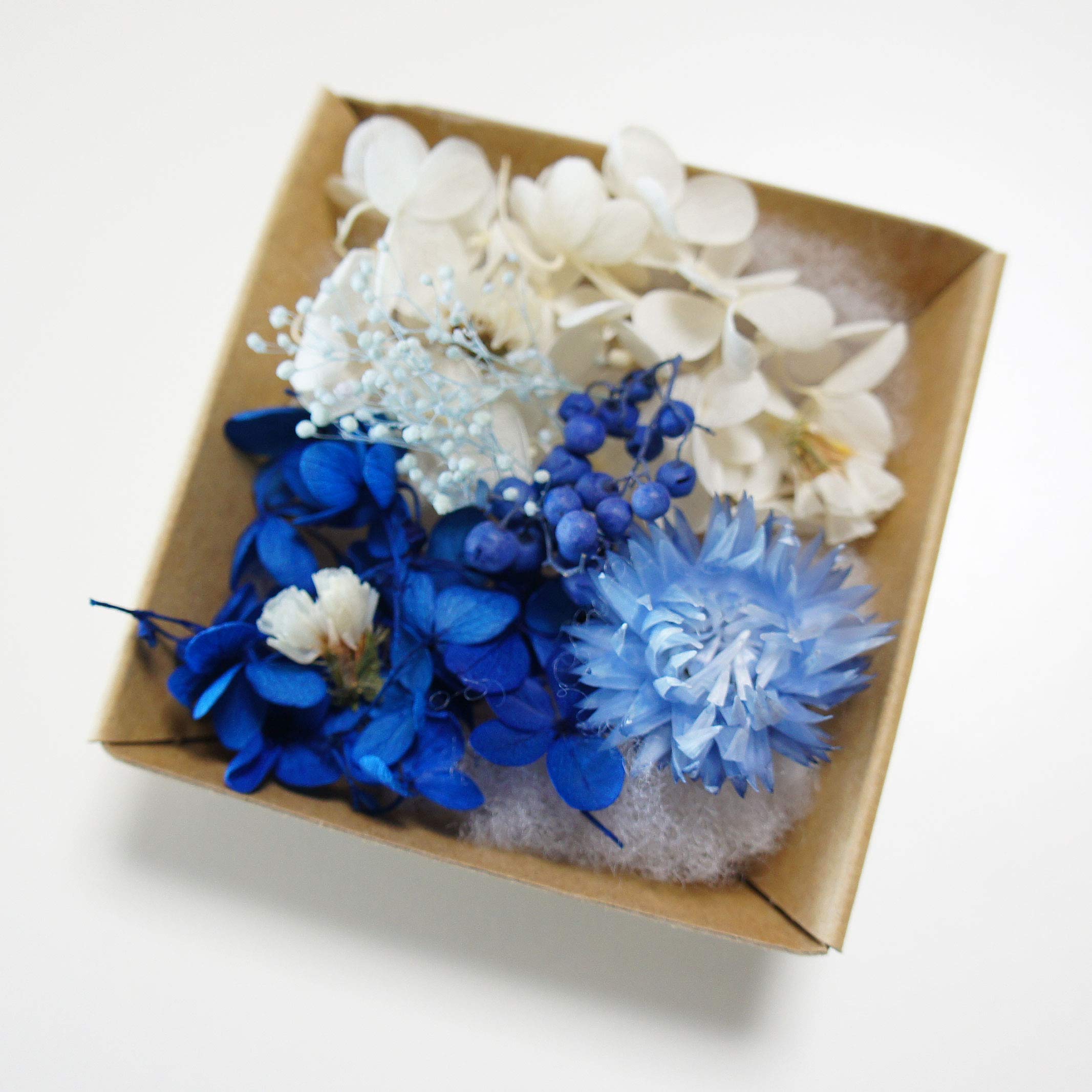 あじさいとかすみ草プリザーブドフラワーセット 多色 Amazon | 【花材