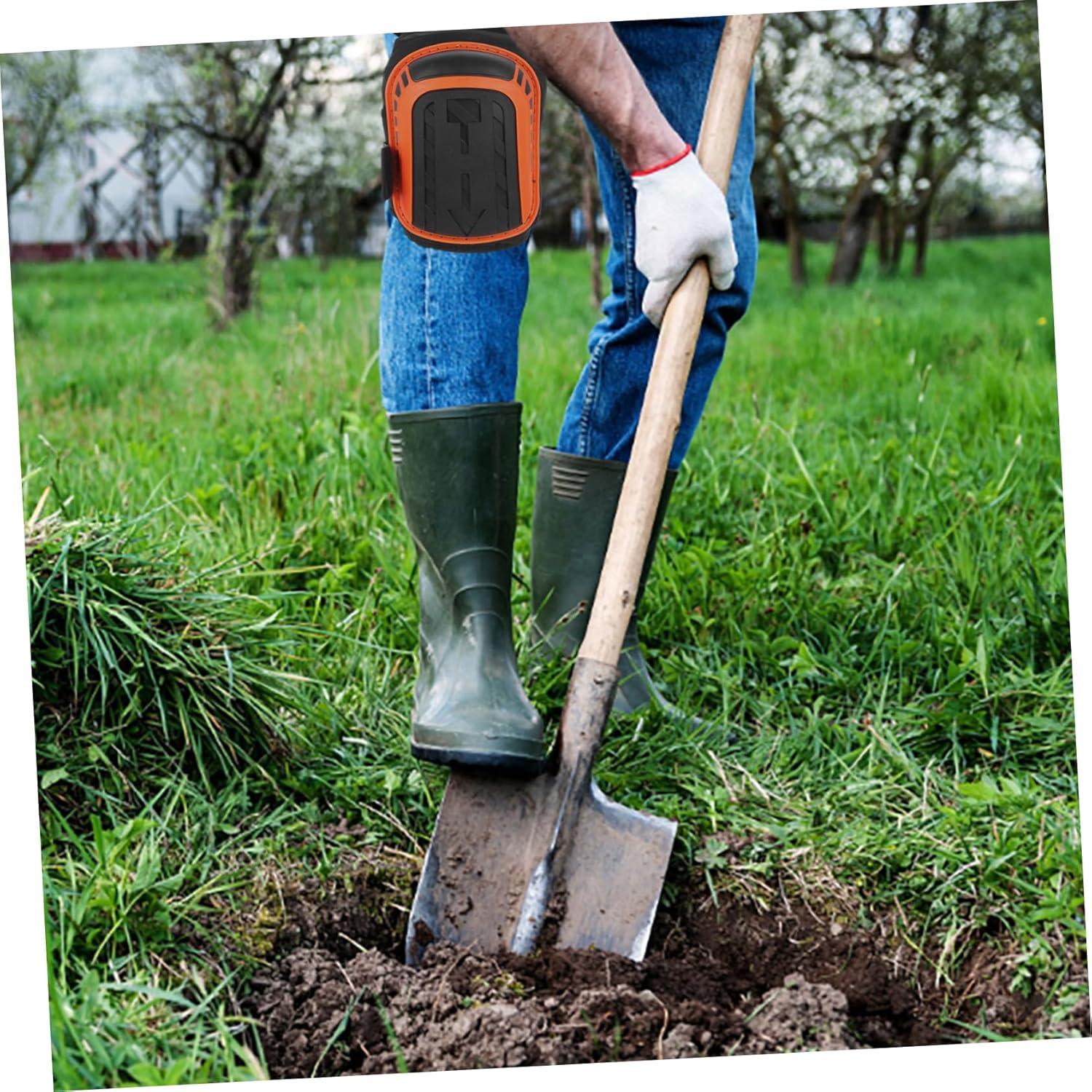 Housoutil 1pair Thickened Protective Knee Pads for Men Comfortable Cushioning for Gardening Construction and Automotive Work Design