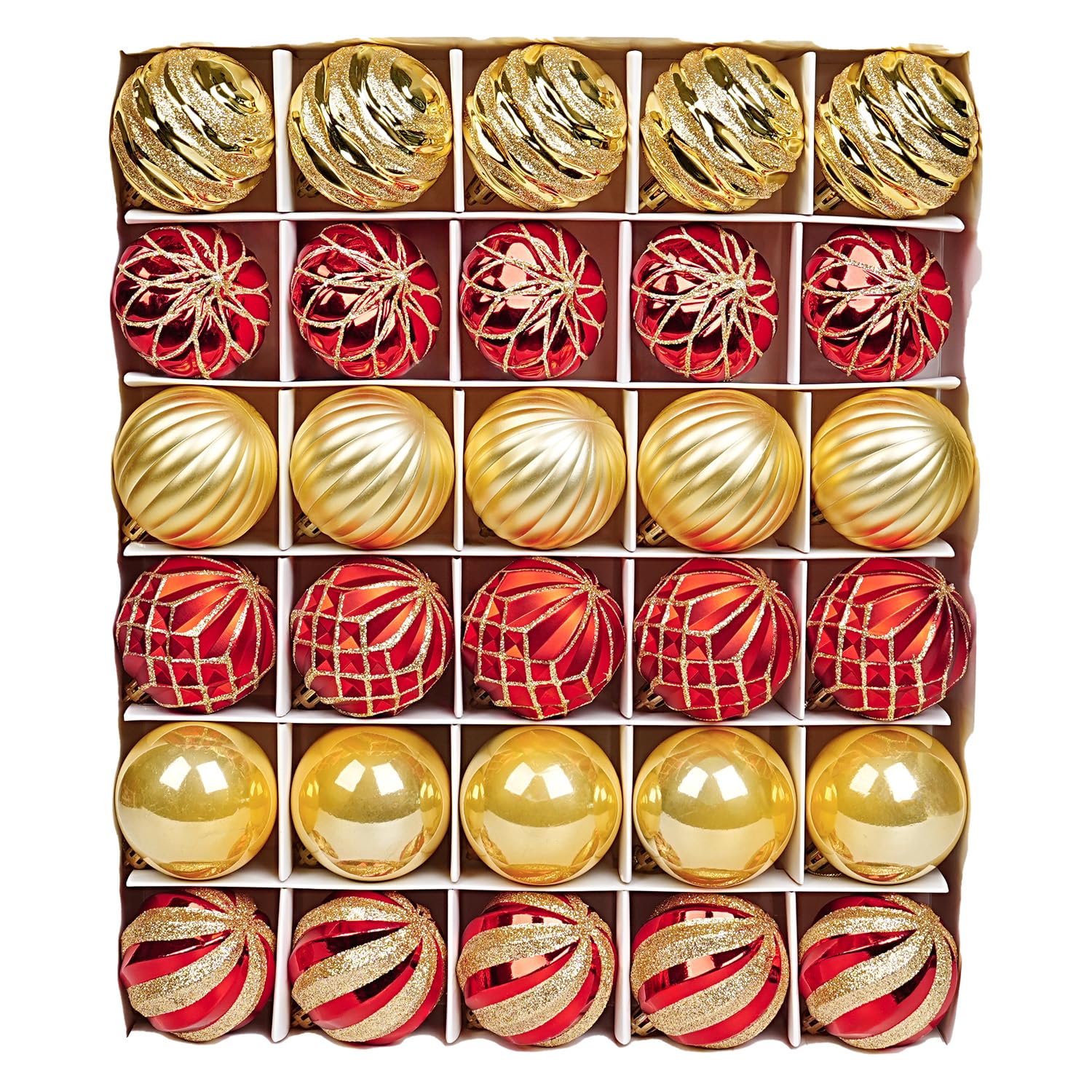 Christmas Ornaments Set 30ct Christmas Tree Decoration Ornament Balls Decor Baubles for Xmas Trees Decor Holiday Party Wedding Decoration