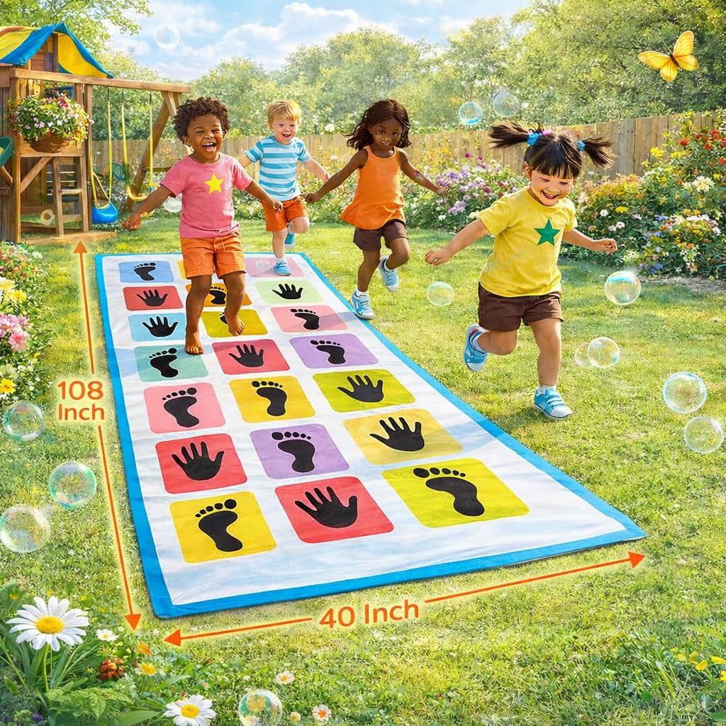 Cartvilla Jumbo Play Floor Games 2.5 feet x 8 feet- PVC Flex Material Game for Kids n Adults Family Game, Kith Kith, Stapu, Langdi (M-11) 4