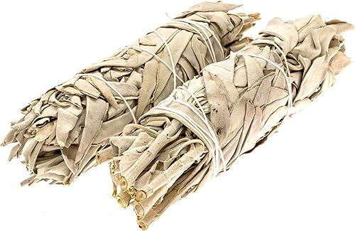 Vista 7 de Paquete de 2 palitos de salvia blanca – Varillas de manchas naturales de 6 pulgadas para kit de manchas de salvia, accesorios de meditación