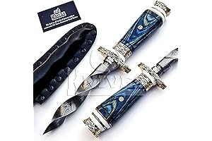 Exquisite Spiral Knife: A Damascus Steel Masterpiece