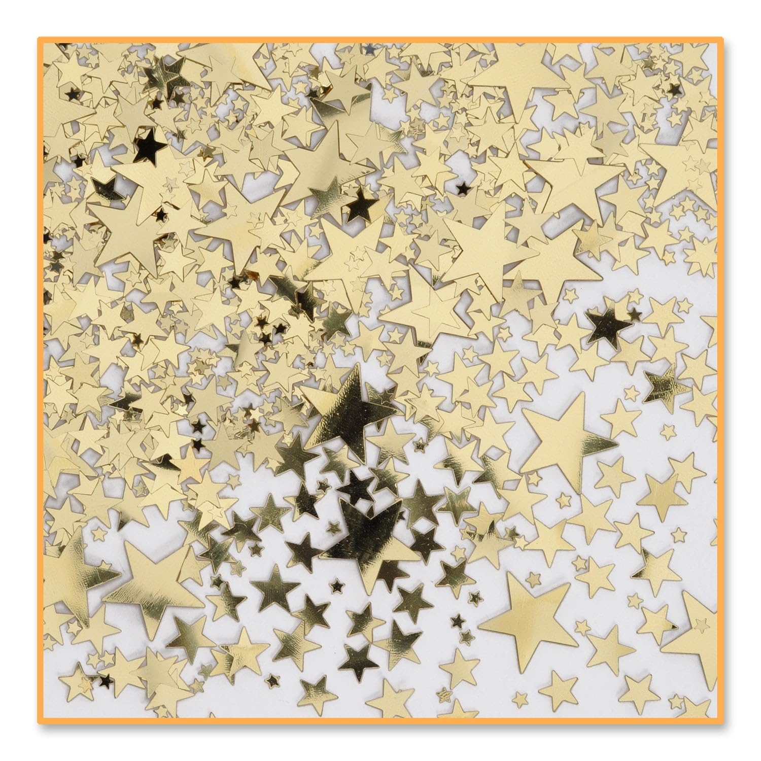 Beistle CN071 Kunststoff-Konfetti mit Sternen, goldfarben, 1 Packung, Gold
