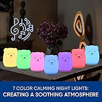 Vista 5 de Mindfulness 'Breathing Bear' 4-7-8 Luz de respiración guiada de meditación visual Dispositivo 3 en 1 con luz nocturna y máquina de ruido