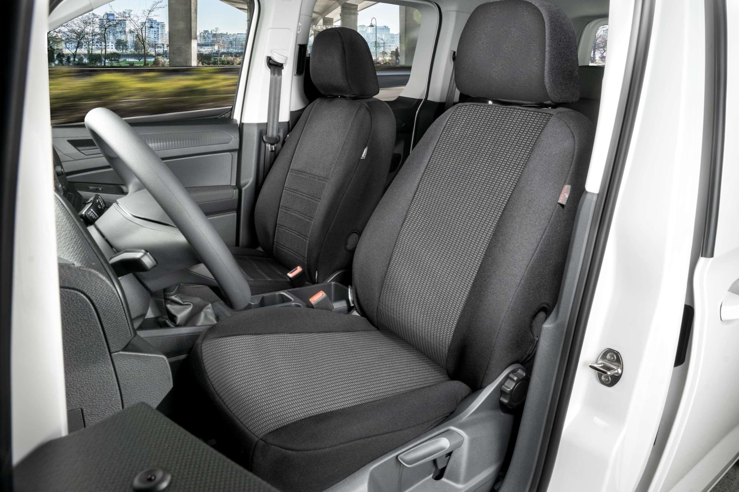 Walser Transporter Sitzbezüge Universalgröße, Autoschonbezug für 1 Einzelsitz, Auto Sitzbezüge aus Premium Jacquard, Einzelsitzbezug Transporter, Auto Sitzauflagen für Van