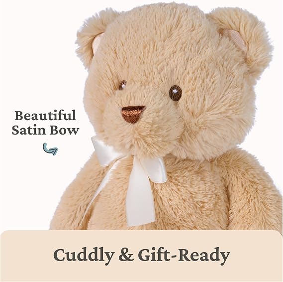 GUND My First Teddy Bear 10-Inch Tan Stuffed Animal for Ages 0+ | Babys First Friend; Newborn Safe Toy Encourages Tactile Sensory Learning and Self-Soothing During Early Pretend Play