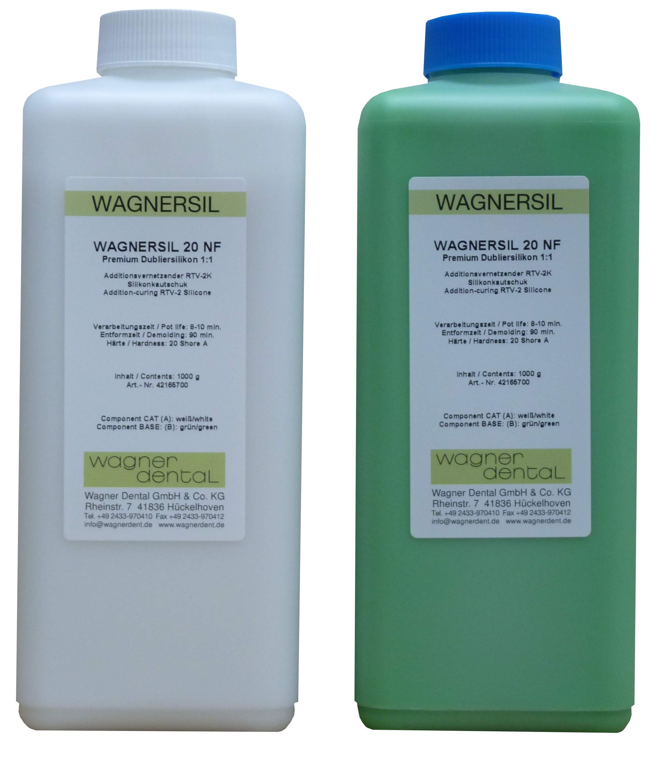 Wagnersil 20 NF Premium Silicone Rubber Duplicating Silicone Green (Soft) 2 kg