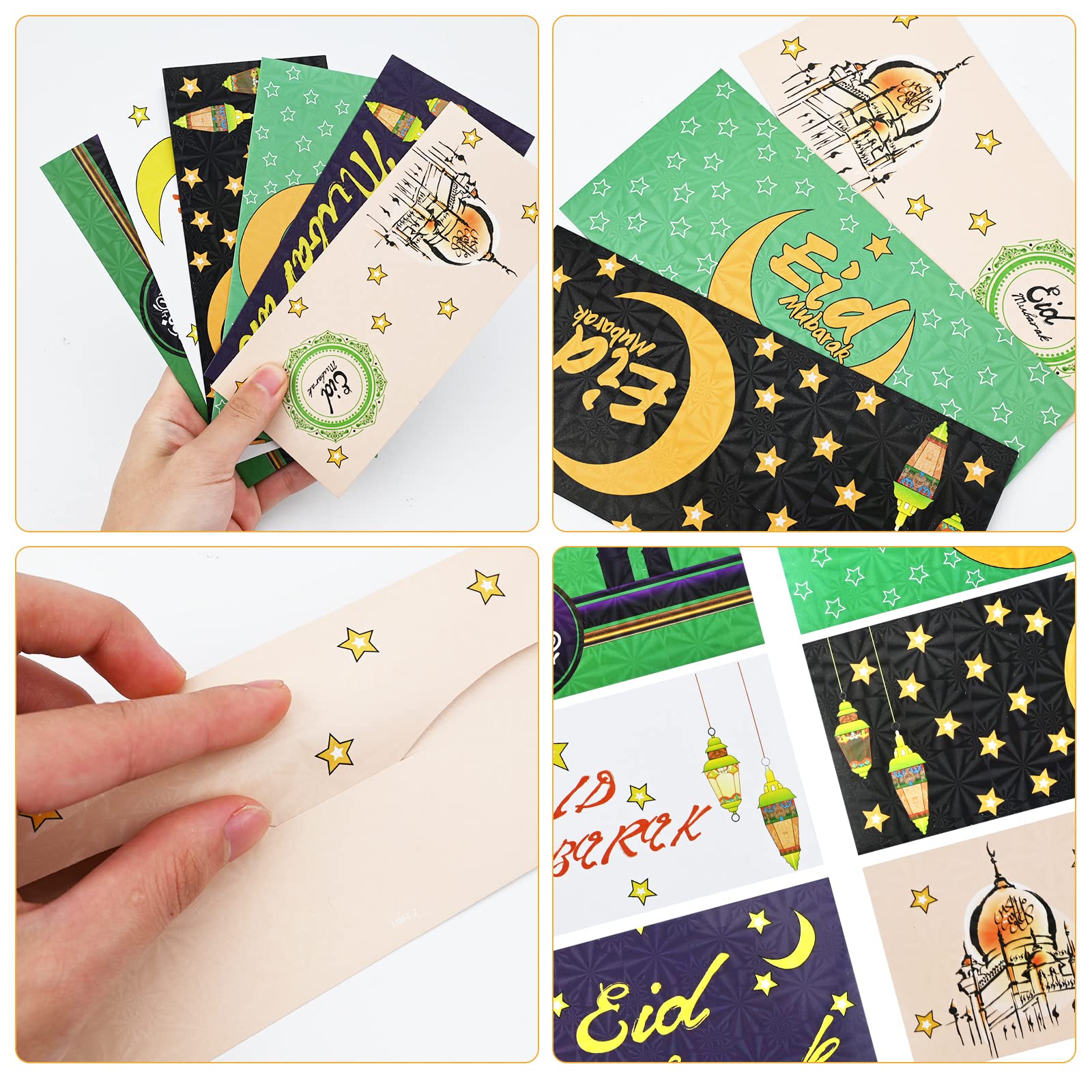 Eid Mubarak Geldcadeau Enveloppen - Set van 12 Stuks Eid Mubarak Geldcadeau Enveloppen - Set van 12 Stuks