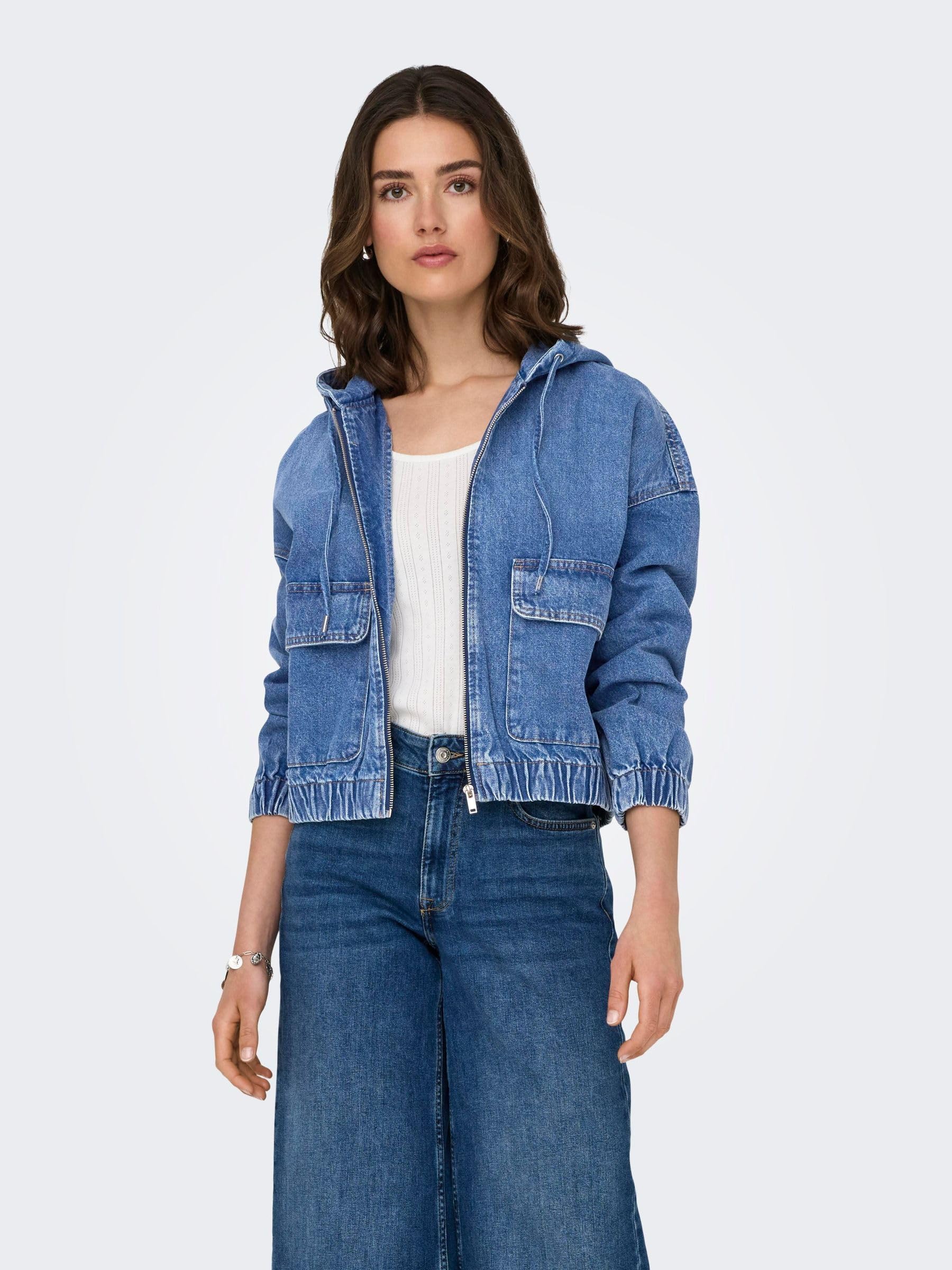 ONLY Onlkenzie L/S Dnm Jacket Akm Noos Onlkenzie L/S Dnm - Giacca Akm Noos Donna (Pacco da 1)