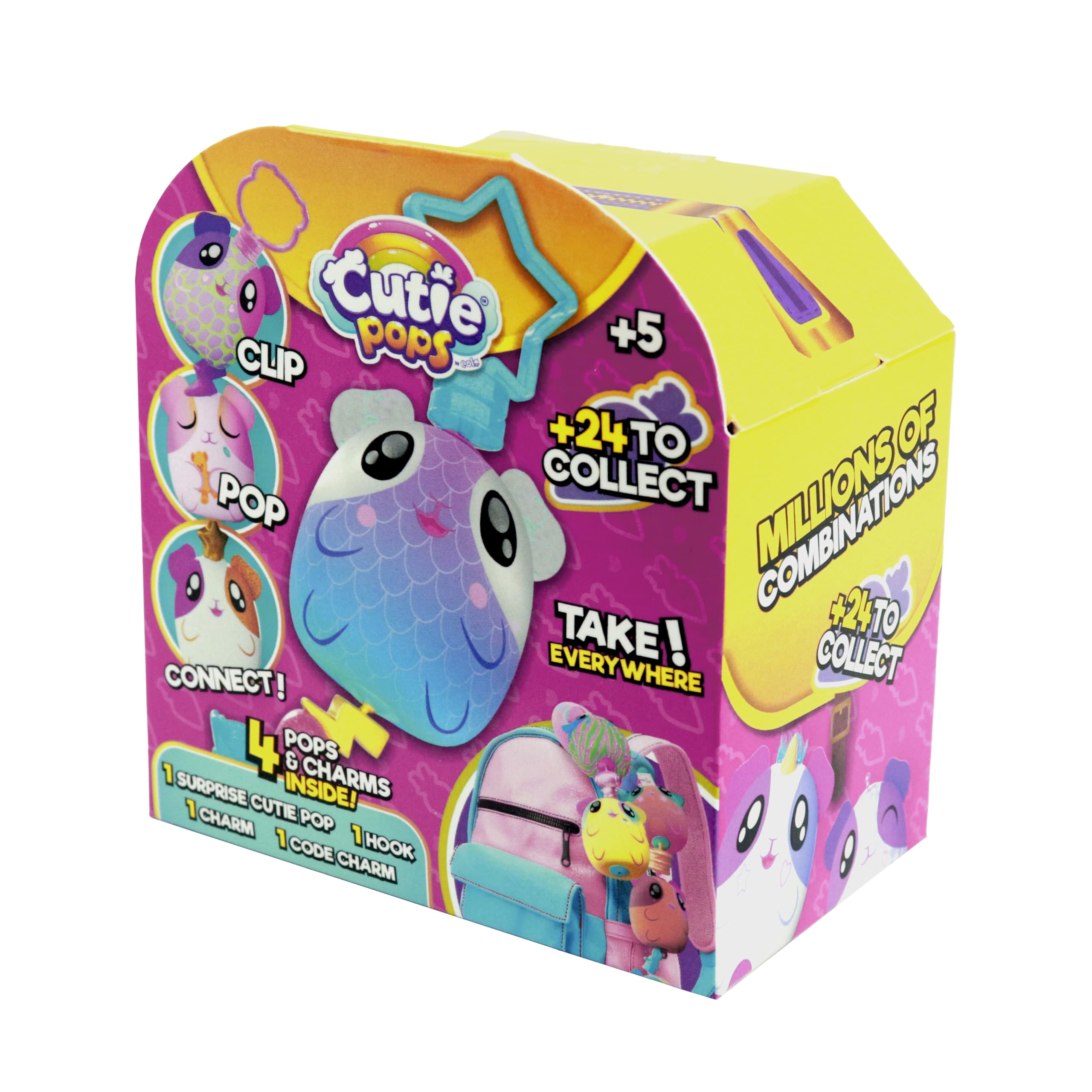 Cutie Pops Single Pack - Surprise Mini Plush, Multicolor, 8 cm
