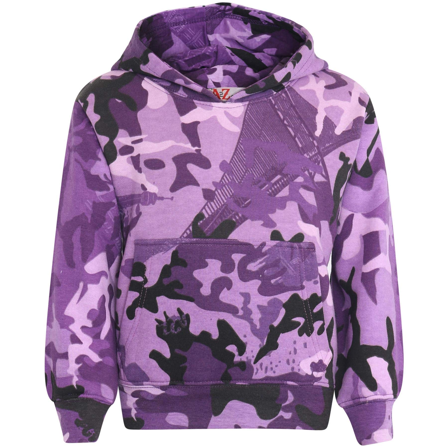 A2Z 4 Kids Dziewczyny Chłopcy Unisex Równina Dres Zakapturzony Pot Bluza z Kapturem & Bottom Jogging Garnitur Joggery Wiek 5-13 Lata