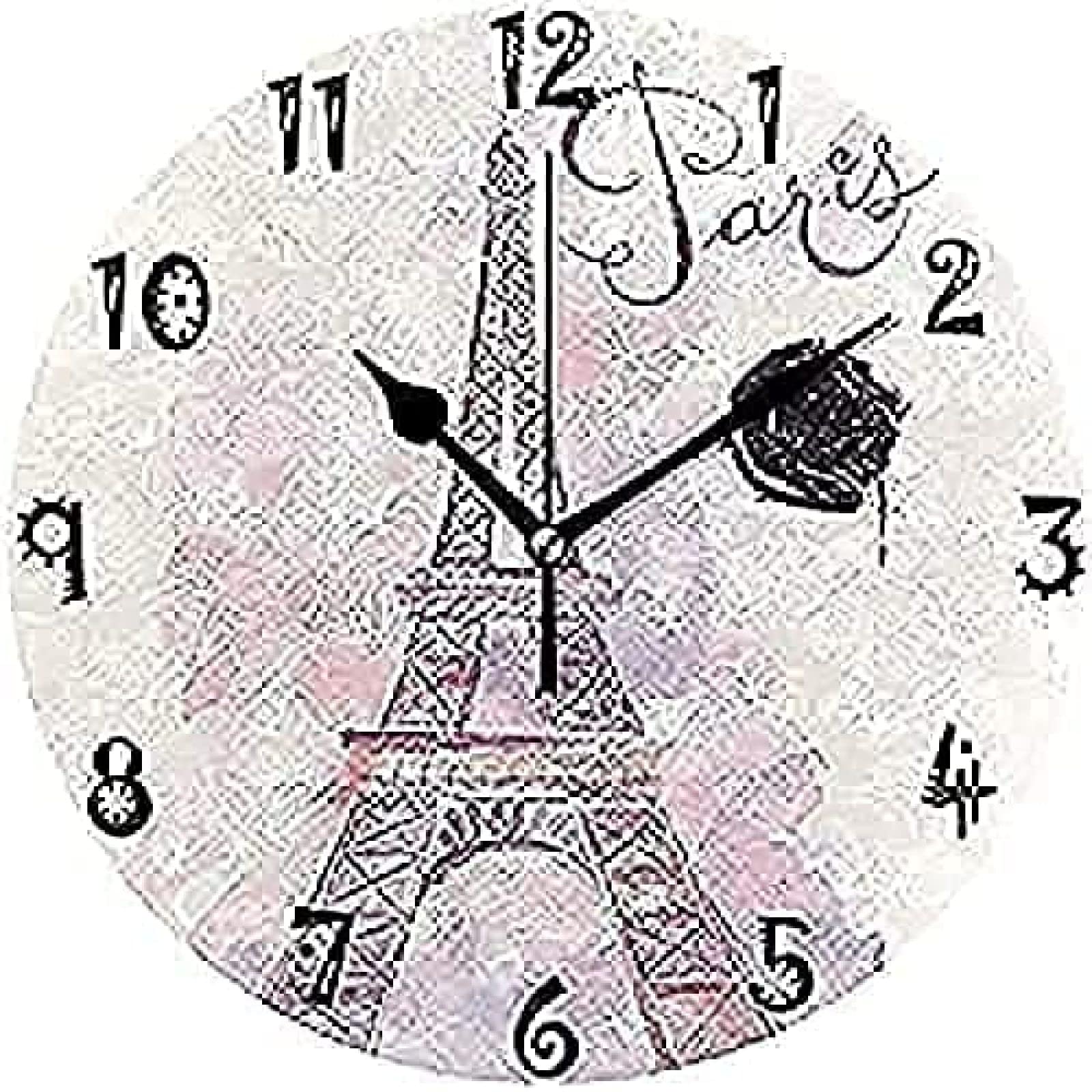 Horloge murale ronde rose Paris : fini les murs vides dans votre bureau