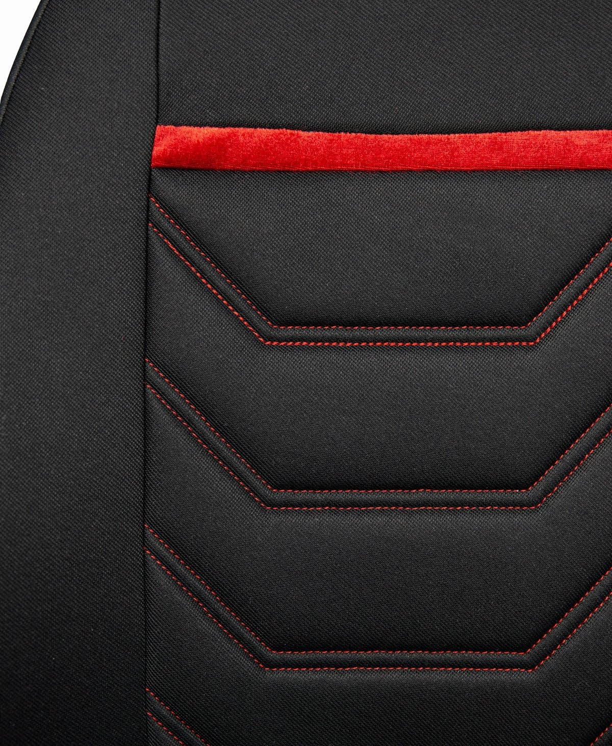 ERJOT Autobezüge Sitzbezüge Comfort Plus Schonbezüge Komplet Set Universal Schwarz (Rot)