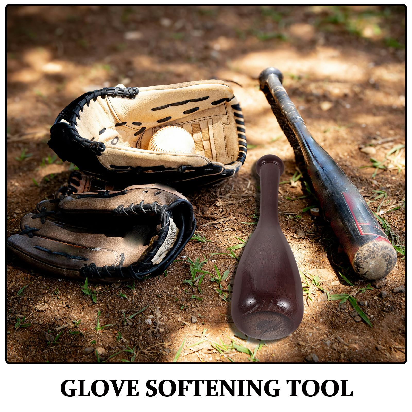 FUOYLOO Maillet de rodage pour de Softball - Outil en Bois pour Modeler et assouplir Les de Baseball - Maillet de façonnage Ergonomique