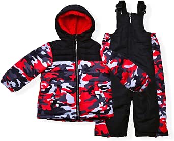 Rothschild Boys’ Snowsuit Set – Water-Resistant Ski Jacket & Bib Pants For Toddlers & Kids (Vestee Red) - View #2