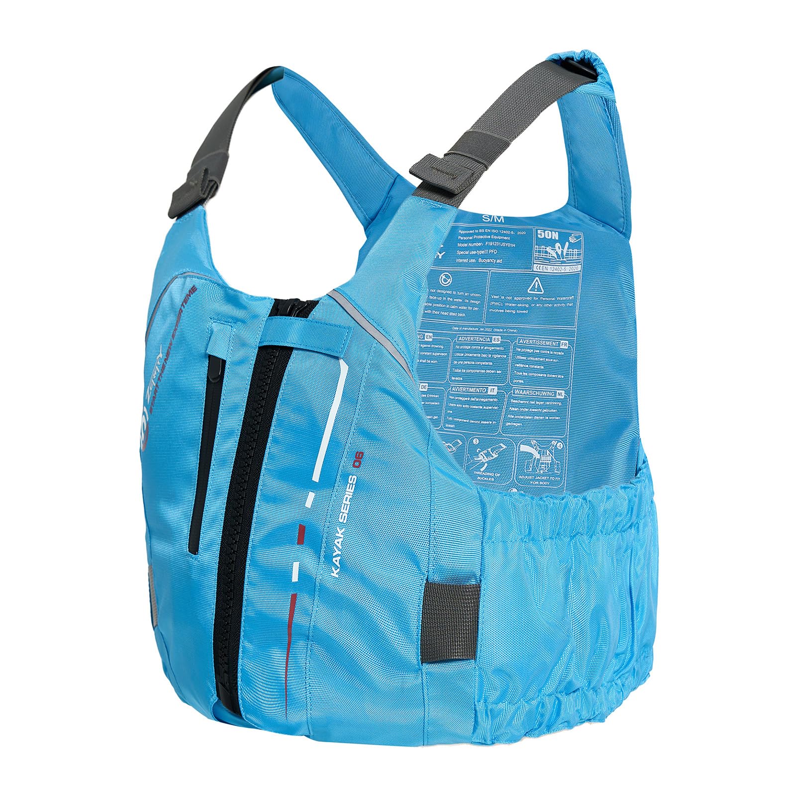 Zeraty Chaqueta de baño para Adultos Chaleco de flotabilidad 50N para Canoa, Kayak, Vela y Otros Deportes acuáticos