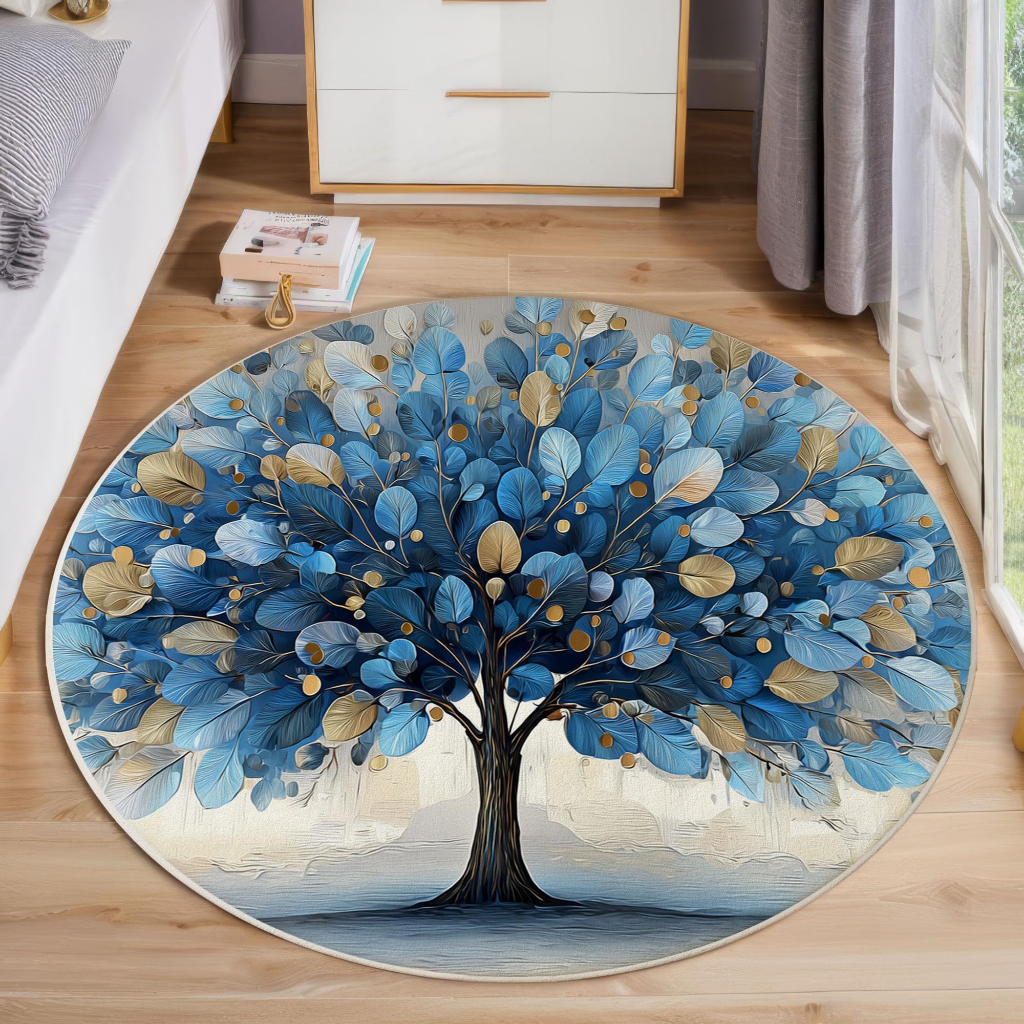 Tapis bleu marine lavable et antidérapant pour éviter les glissades