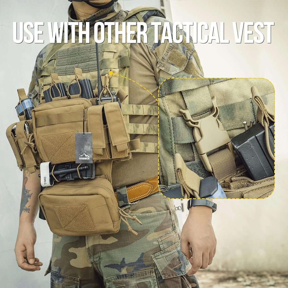 Amazon.co.jp: [DAILYLIVE] VISMIX Tactical Chest Rig, Adjustable  