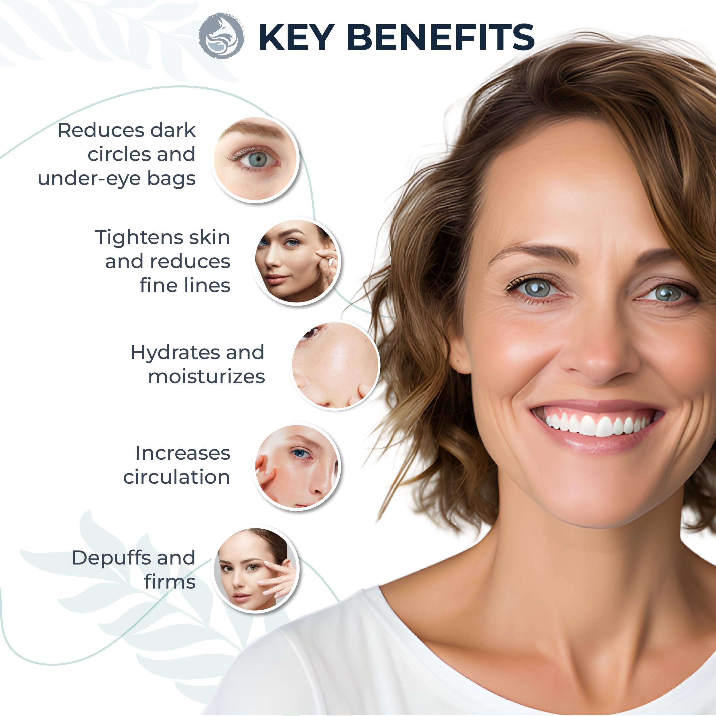 Crema probiótica para ojos con cafeína para ojeras, hinchazón y arrugas, fórmula botánica de lujo 28 con ceramidas, objetivos debajo de las bolsas de los ojos, líneas finas y patas de gallo 2