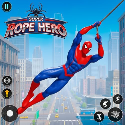 Real Flying Spider Fighting Hero 3d - Ultimate Spider Fighter Superhero vs Rope Hero Mafia City Simulator - Urban Crime City Chase Rescue Robot Games - Open World Spider Hero Man Games