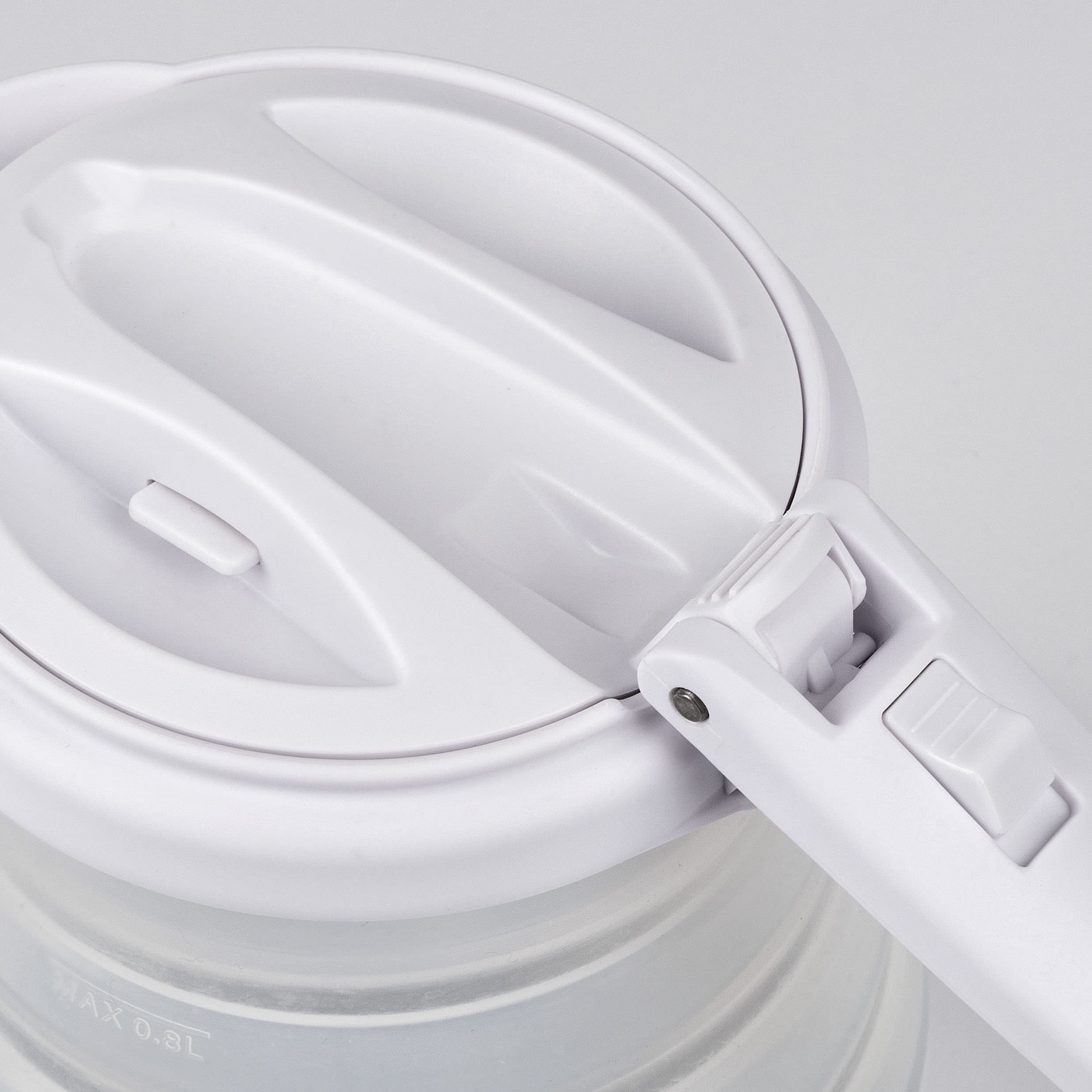 G3 Ferrari G10165 Bouilloire pliante en silicone « Compa », double tension, 0,8 litres, 750 W, Blanc