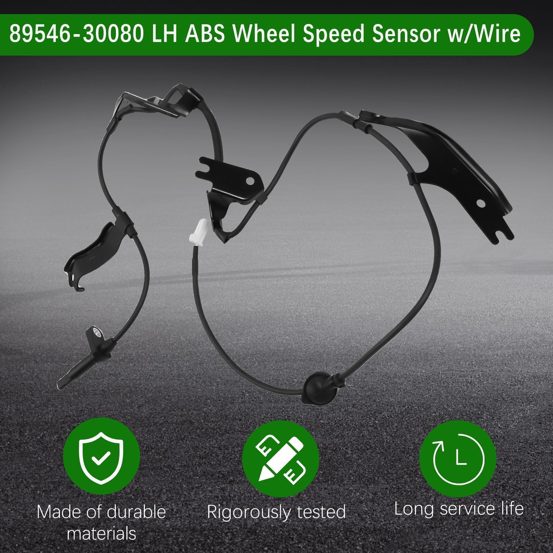 Amazon.com: 89545-30080 LH ABS Wheel Speed Sensor w/Wire for 2011