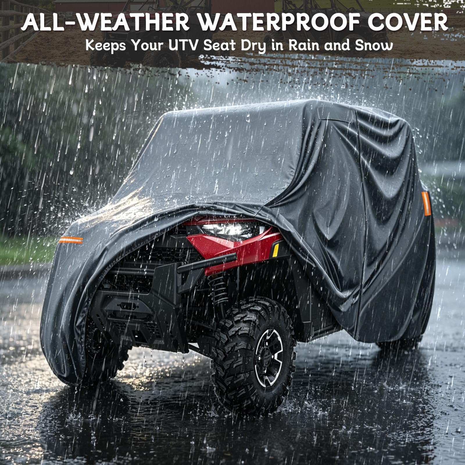 wasserdichte UTV-Abdeckung für 2018–2025 Polaris Ranger Diesel HST Deluxe | XP 900 XP 1000 Series, UTV Abdeckplane Wetterfest Outdoor Plane Garage