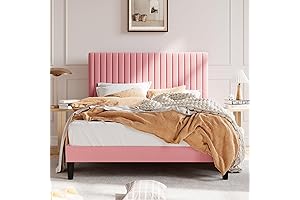 SHA CERLIN Queen Bed Frame Kids Pink